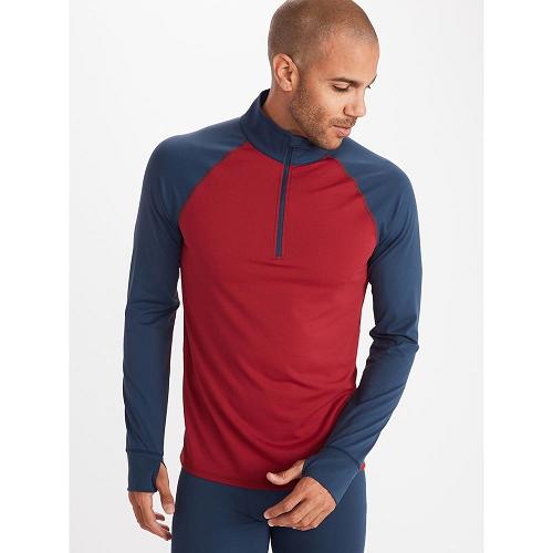 Marmot Polartec Clothes - Mens Baselayers Dark Red CA852639 Canada